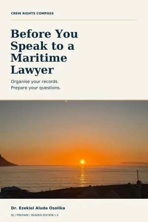 Cover of Before You Speak to a Maritime Lawyer by Dr. Ezekiel Aluda Osolika